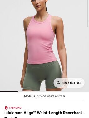 lululemon Align™ Waist-Length Racerback Tank - Pink